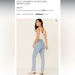 Women’s Levis 501 Skinny